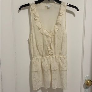 Ivory marble print sleeveless float top